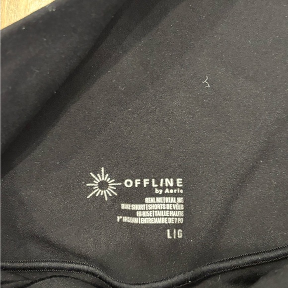 Aerie Black Crossover Bike Shorts - Picture 2 of 2